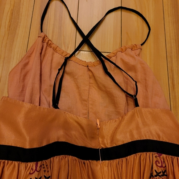 ANTHROPOLOGIE Plenty by Tracy Reese SZ 8 GOLD sun dress - Picture 4 of 7